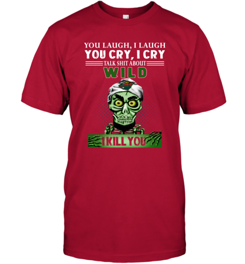 NHL Talk Shit About Minnesota Wild I Kill You Achmed The Dead Terrorist Jeffrey Dunham Hockey jBWoJ9Wo4C1 classic t shirt 2 95 151514 front red
