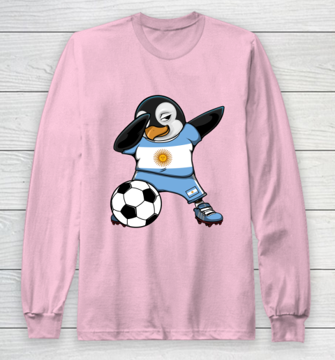 Dabbing Penguin Argentina Soccer Fans Jersey Football Lovers Long Sleeve T-Shirt 6