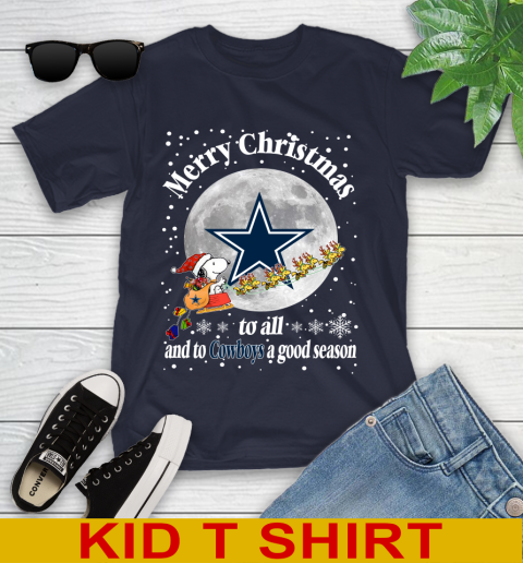 Dallas Cowboys Merry Christmas To All And To Cowboys A Good Season NFL Football Sports Youth T-Shirt 2