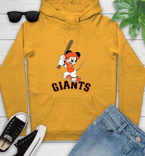 MLB Baseball San Francisco Giants Cheerful Mickey Mouse Shirt Youth Hoodie 3