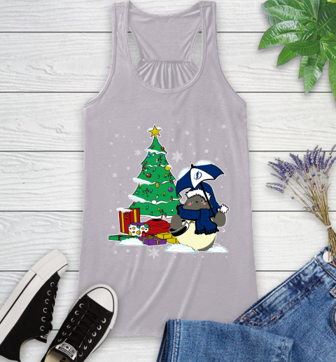 Tampa Bay Lightning NHL Hockey Cute Tonari No Totoro Christmas Sports Racerback Tank 4