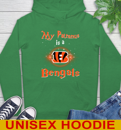 NFL Football Harry Potter My Patronus Is A Cincinnati Bengals Hoodie 8