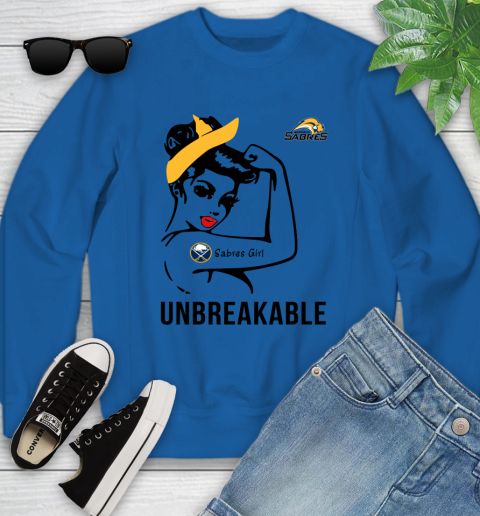 NHL Buffalo Sabres Girl Unbreakable Hockey Sports Youth Sweatshirt 4