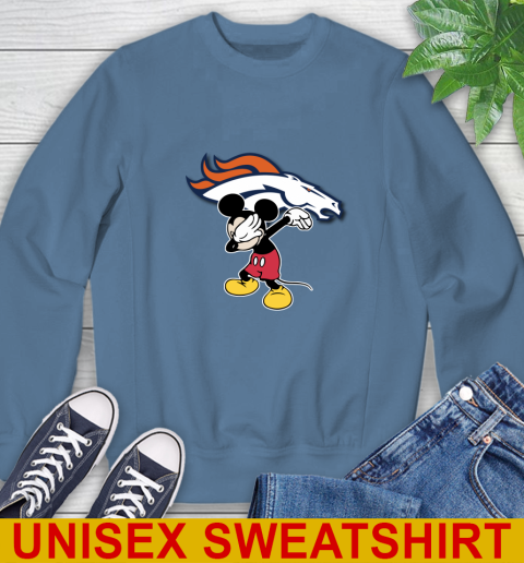 Denver Broncos NFL Football Dabbing Mickey Disney Sports Sweatshirt 8