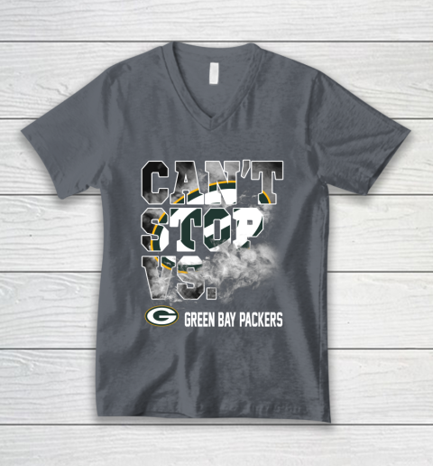 NFL Green Bay Packers Can't Stop Vs V-Neck T-Shirt 4