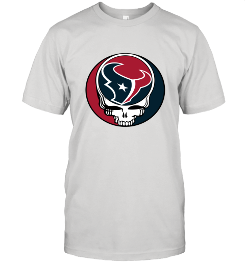 NFL Team Houston Texans x Grateful Dead Logo Band Unisex Jersey Tee