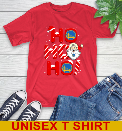 Golden State Warriors NBA Basketball Ho Ho Ho Santa Claus Merry Christmas Shirt T-Shirt 12