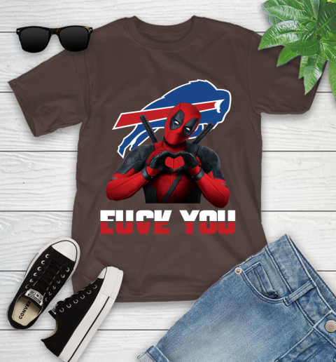NHL Buffalo Bills Deadpool Love You Fuck You Football Sports Youth T-Shirt 7