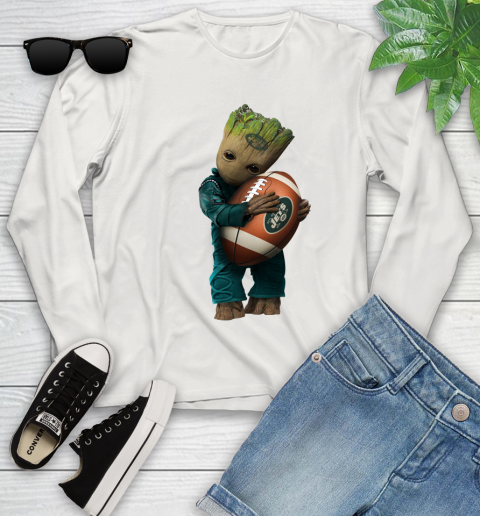 NFL Groot Guardians Of The Galaxy Football Sports New York Jets Youth Long Sleeve 12