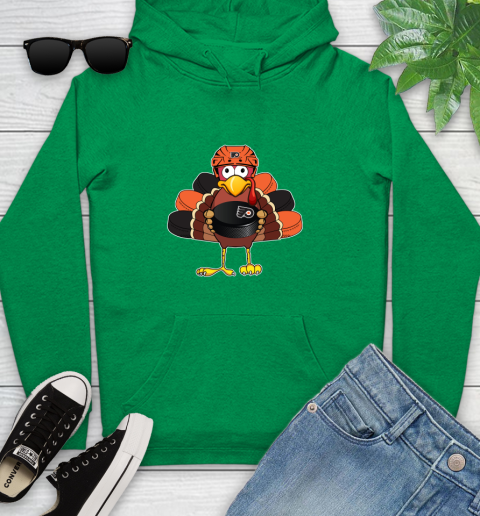 Philadelphia Flyers Turkey Thanksgiving Day Youth Hoodie 7