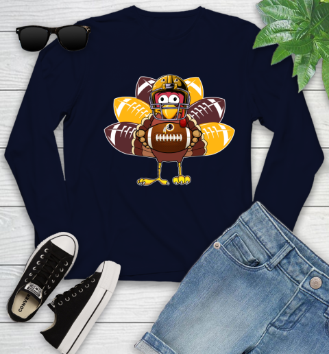Washington Redskins Turkey Thanksgiving Day Youth Long Sleeve 3