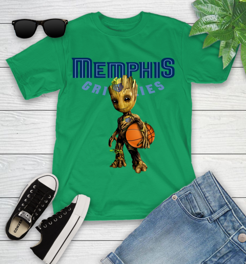 Memphis Grizzlies NBA Basketball Groot Marvel Guardians Of The Galaxy Youth T-Shirt 6