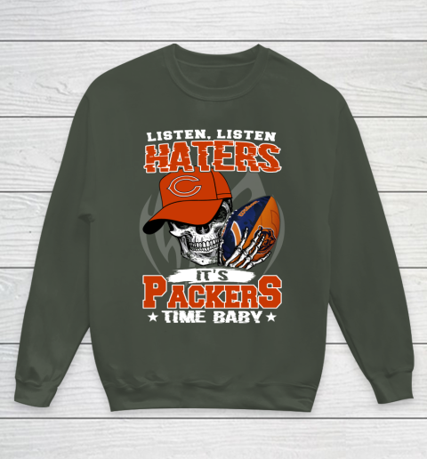 Listen Haters It is BEARS Time Baby NFL Youth Sweatshirt 8