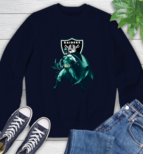 NFL Batman Football Sports Oakland Raiders Sweatshirt 3
