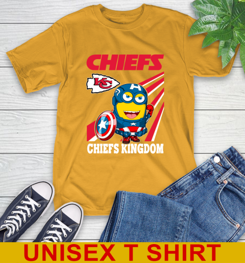 NFL Football Kansas City Chiefs Captain America Marvel Avengers Minion Shirt T-Shirt 2