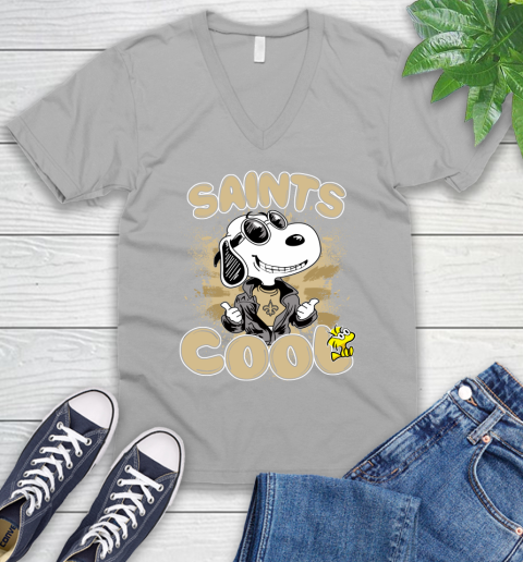 NFL Football New Orleans Saints Cool Snoopy Shirt V-Neck T-Shirt 3