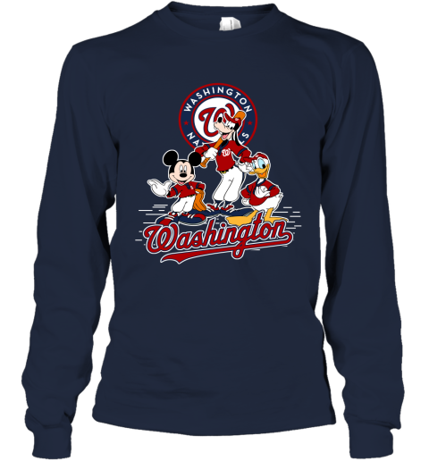 MLB Washington Nationals Mickey Mouse Donald Duck Goofy Baseball T