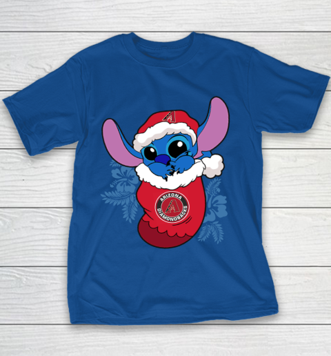 Arizona Diamondbacks Christmas Stitch In The Sock Funny Disney MLB Youth T-Shirt 8