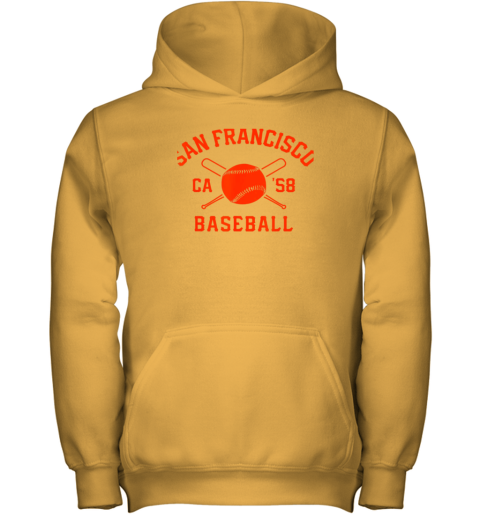 tpjb san francisco baseball vintage sf the city cali retro gift youth hoodie 43 front gold