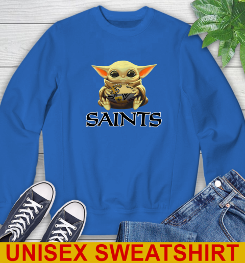 NFL Football New Orleans Saints Baby Yoda Star Wars Shirt Sweatshirt 9