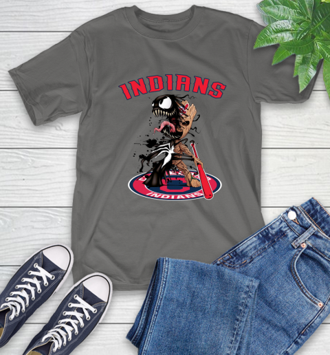 MLB Cleveland Indians Baseball Venom Groot Guardians Of The Galaxy T-Shirt 9