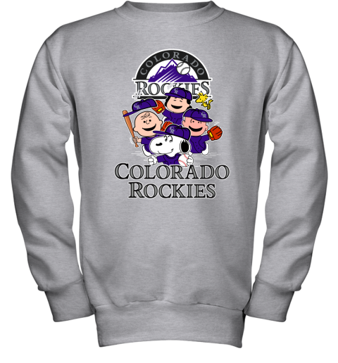 Peanuts Charlie Brown And Snoopy Playing Baseball Colorado Rockies shirt -  Limotees