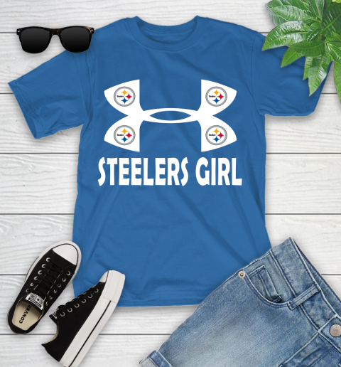 NFL Pittsburgh Steelers Girl Under Armour Football Sports Youth T-Shirt 12