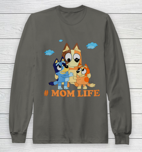 I Love Mom Blueys Love Parents Day #Momlife Long Sleeve T-Shirt 5