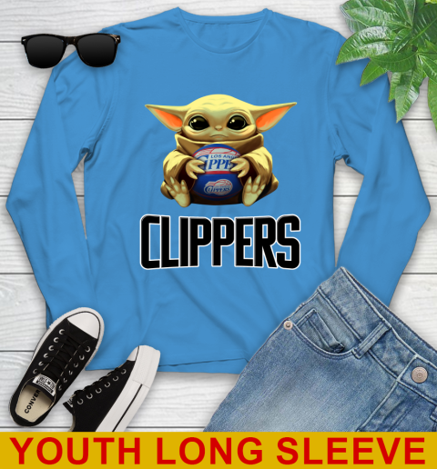 NBA Basketball LA Clippers Star Wars Baby Yoda Shirt 129