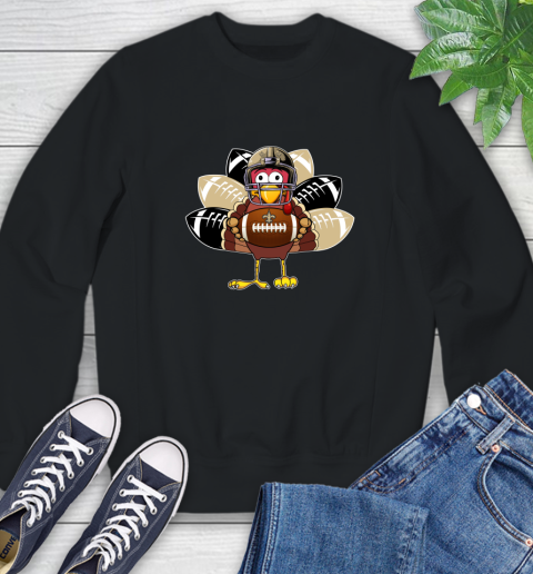 New Orleans Saints Turkey Thanksgiving Day Sweatshirt 2
