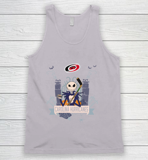NHL Carolina Hurricanes Hockey Jack Skellington Halloween Tank Top 3