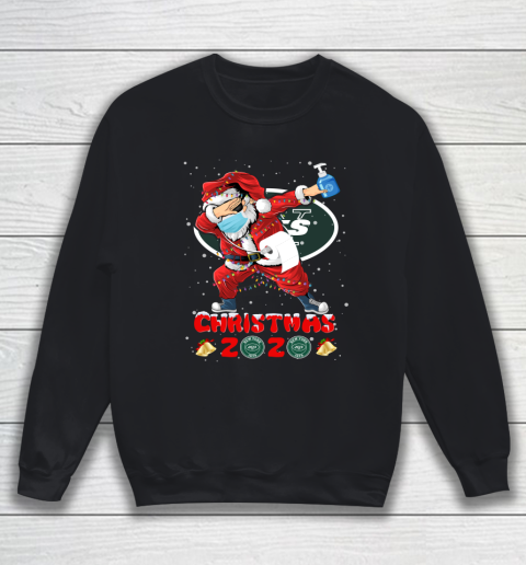 New York Jets Funny Santa Claus Dabbing Christmas 2020 NFL Sweatshirt