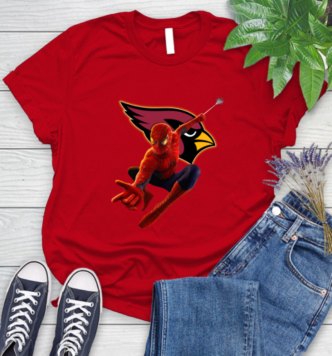 NFL Spider Man Avengers Endgame Football Arizona Cardinals Women's T-Shirt 9