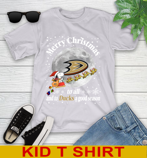 Anaheim Ducks Merry Christmas To All And To Ducks A Good Season NHL Hockey Sports Youth T-Shirt 4
