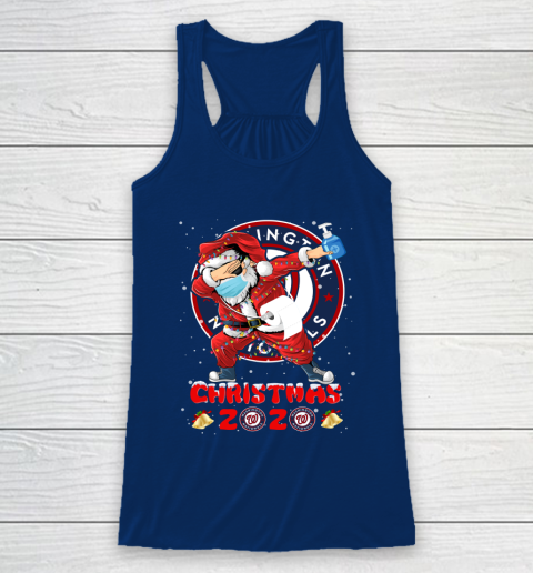 Washington Nationals Funny Santa Claus Dabbing Christmas 2020 MLB Racerback Tank 6