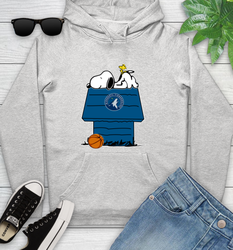 Minnesota Timberwolves NBA Basketball Snoopy Woodstock The Peanuts Movie Youth Hoodie