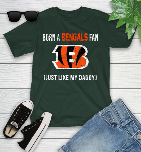 NFL Cincinnati Bengals Football Loyal Fan Just Like My Daddy Shirt Youth T-Shirt 4