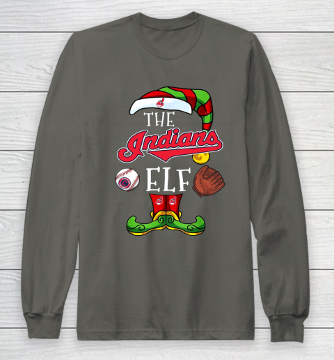 Cleveland Indians Christmas ELF Funny MLB Long Sleeve T-Shirt 5
