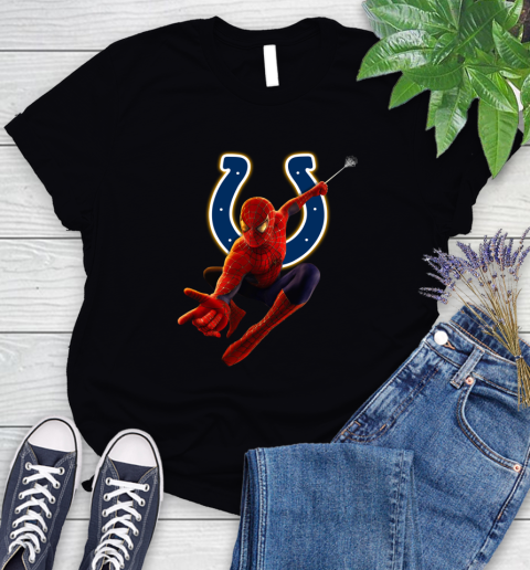 NFL Spider Man Avengers Endgame Football Indianapolis Colts Women's T-Shirt 2