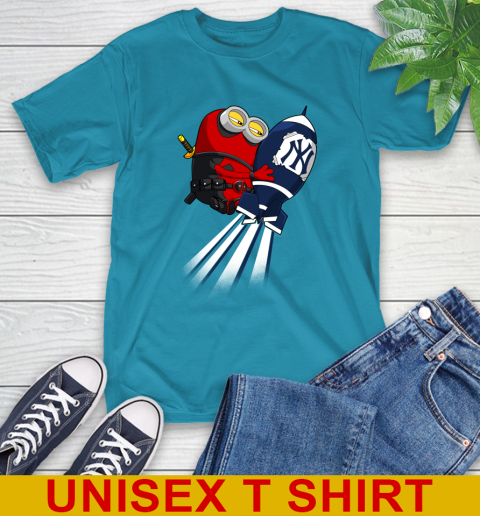 MLB Baseball New York Yankees Deadpool Minion Marvel Shirt T-Shirt 9