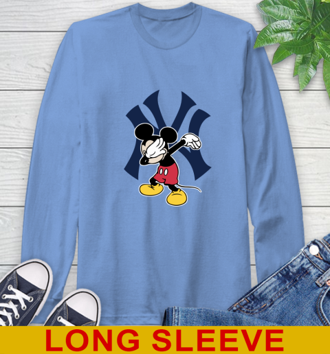 New York Yankees MLB Baseball Dabbing Mickey Disney Sports Long Sleeve T-Shirt 11