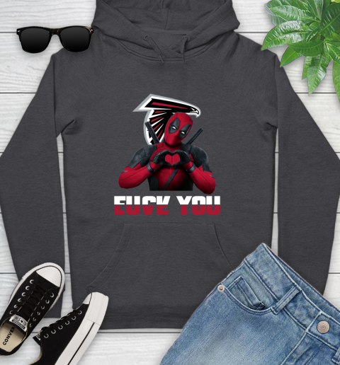 NHL Atlanta Falcons Deadpool Love You Fuck You Football Sports Youth Hoodie 8