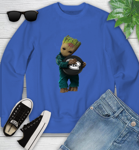 NHL Groot Guardians Of The Galaxy Hockey Sports Montreal Canadiens Youth Sweatshirt 8