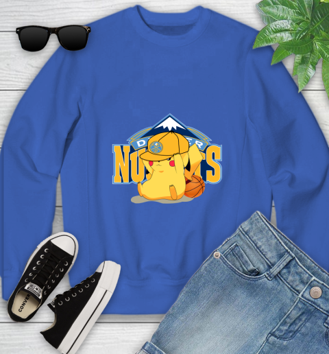 NBA Pikachu Basketball Sports Denver Nuggets Youth Sweatshirt 8