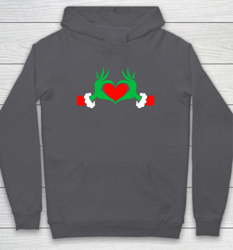 Funny Elf With Cute Heart Hands Style Christmas Costumes Hoodie - Image 5