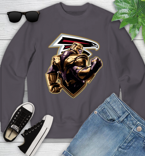 NFL Thanos Avengers Endgame Football Sports Atlanta Falcons Youth Sweatshirt 6