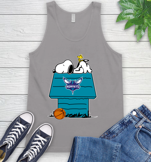 Charlotte Hornets NBA Basketball Snoopy Woodstock The Peanuts Movie Tank Top 4