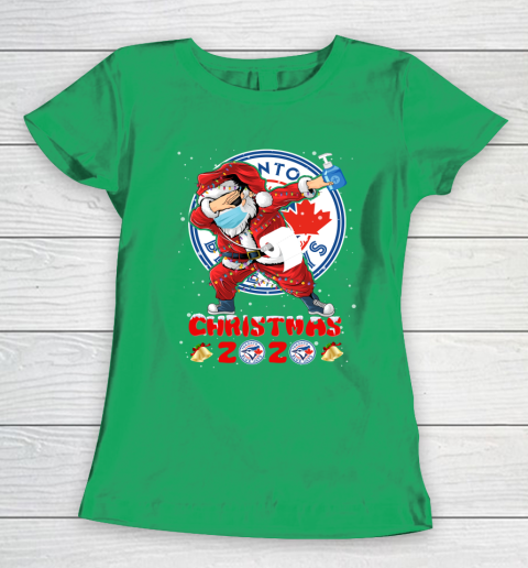 Toronto Blue Jays Funny Santa Claus Dabbing Christmas 2020 MLB Women's T-Shirt 5