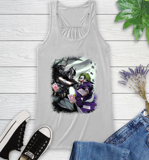 Los Angeles Dodgers MLB Baseball Batman Fighting Joker DC Comics Racerback Tank