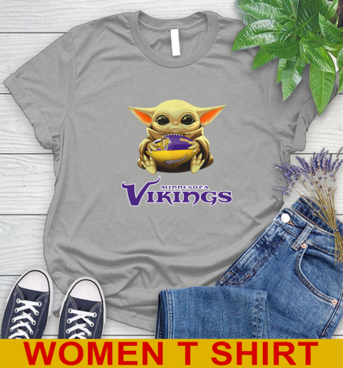 NFL Football Minnesota Vikings Baby Yoda Star Wars Shirt Women's T-Shirt 11